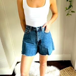 Everlane High Rise A-line Denim Shorts sz 28